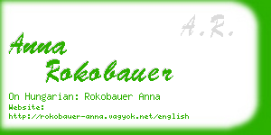 anna rokobauer business card